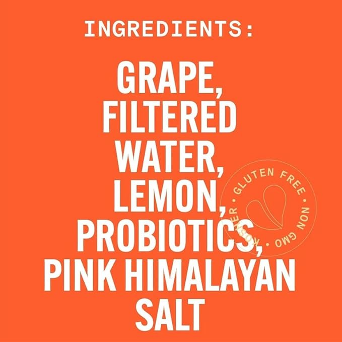 Pure Green Cold Pressed Juice - Grapeshot - Fresh Functional Blend with Grape Lemon Pink Himalayan Salt - Natural Gluten Free Non-GMO No Artificial Colors or Flavors - Made from Real Fruits &amp