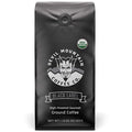 Devil Mountain Coffee Black Label Dark Roast Ground Coffee Strong High Caffeine Coffee Grounds USDA Organic Fair Trade Gourmet Artisan Roasted Strongest Coffee in the World 16 oz Bag