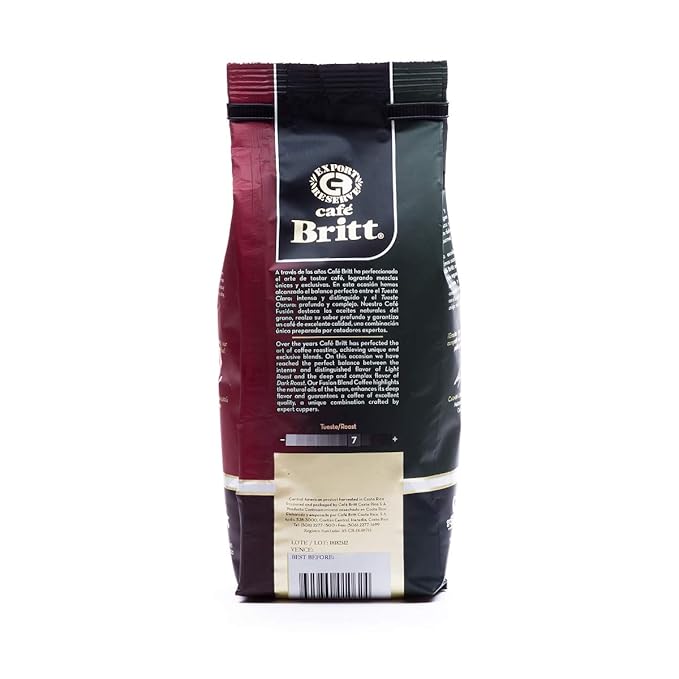 Café Britt® - Costa Rican Fusion Coffee (12 oz.) (3-Pack) - Whole Bean Arabica Coffee Kosher Gluten Free 100% Gourmet &amp Medium Dark Roast