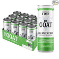 BeGOAT Clean Energy | Hibiscus Lime | 6 Ingredients Plant-Based Non-GMO Vegan | 200mg Natural Caffeine | 12 fl oz Cans (Pack of 12)