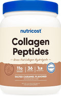 Nutricost Collagen Peptides Powder 1LB (454 G) (Salted Caramel) - Grass Fed Bovine Collagen Hydrolysate