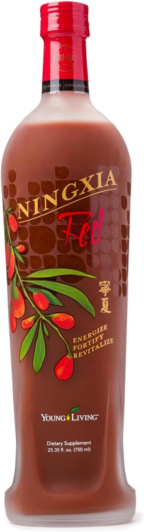 Young Living NingXia Red Antioxidant Drink | 25.35 fl oz | Superfruit with Wolfberry Blueberry Pomegranate Orange Lemon &amp Yuzu Essential Oils | 1 Pack