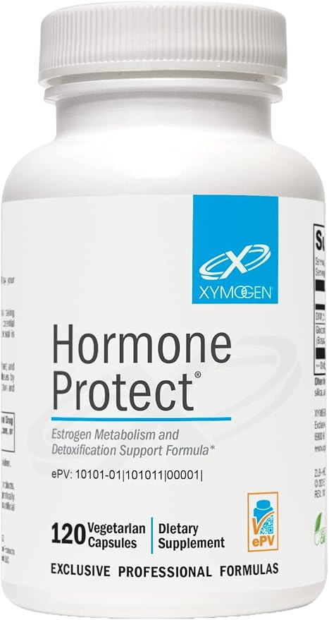 XYMOGEN Hormone Protect - Estrogen Metabolism Support - DIM &amp Broccoli Kale and Kolrabi Extract - Vegetarian Non-GMO &amp Gluten Free - 120 Capsules