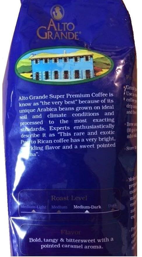 Alto Grande Medium-Dark Roast and Yaucono Medium Roast Whole Bean Coffee one bag of each 2 Pound (Pack of 2)