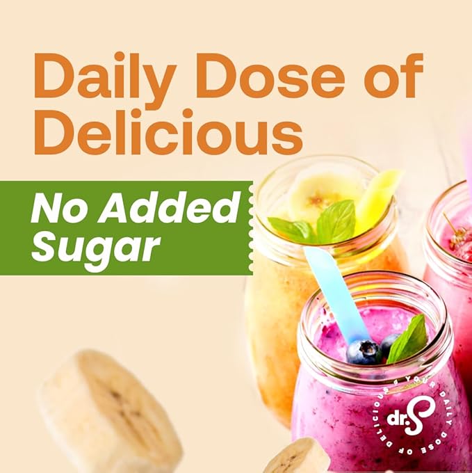 Dr. Smoothie 100% Crushed Banana – No Added Sugar Made with Real Fruits/Fruit Juice – Vegan No Artificial Colors or Flavors – Rich &amp Creamy Sweetness of Perfectly Ripe Bananas – 46 oz Bottle