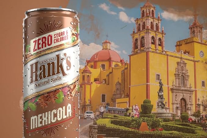 Hank's Soda ZERO Mexicola Mexican Cola Flavored Beverage Sugar-Free 12 Cans
