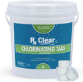 Rx Clear 1 Inch Chlorine Tabs | 5 Pounds | Use Tablets as Bactericide Algaecide &amp Disinfectant in Swimming Pools | Stabilized Long Lasting Slow Dissolving &amp UV Protected