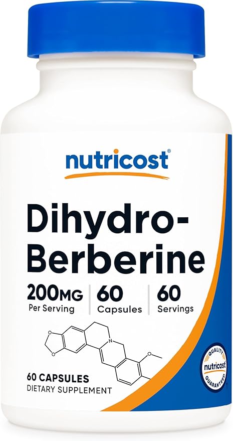 Nutricost Dihydroberberine Capsules (200mg 60 Capsules) - More Bioavailable Metabolite of Berberine