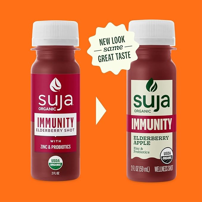 Organic Elderberry Immunity Shots with Turmeric &amp Ginger – 20-Pack | Cold-Pressed Functional Shots for Immune Support Live Probiotics Plant-Based Gluten-Free (2 Fl Oz)