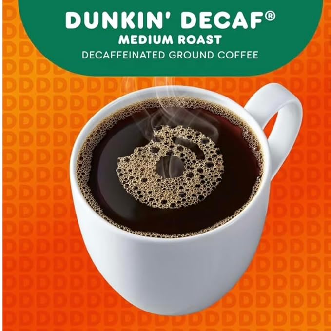 Dunkins Decaffeinated Medium Roast Ground Coffee 40 oz