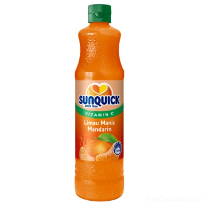 NEW! Sunquick Concentrate Mandarin Juice (700 ml Bottle) No Artificial Flavours Colours or Sweeteners Contains Vitamin A &amp C - MADE with Real Fruit - Natural Mandarin Flavourings