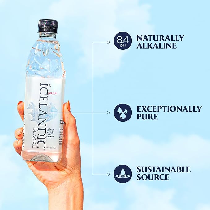 Icelandic Glacial Natural Spring Alkaline Water 50.7 Fl Oz (Pack of 12)