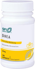 Klaire Labs SFI Health DHEA 50mg - Dehydroepiandrosterone Derived from Wild Yam - Micronized for Superior Absorption - Soy-Free Hypoallergenic Supplement for Men &amp Women (100 Capsules)