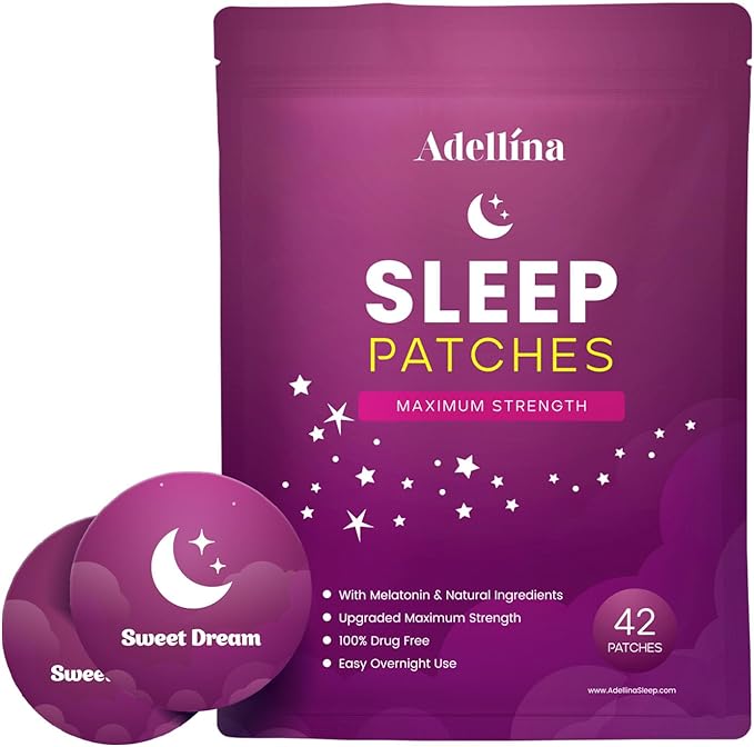 Sleep Patches for Adults Extra Strength: Easy-to-Apply Sleep Patch with Melatonin &amp Valerian 42 Patches