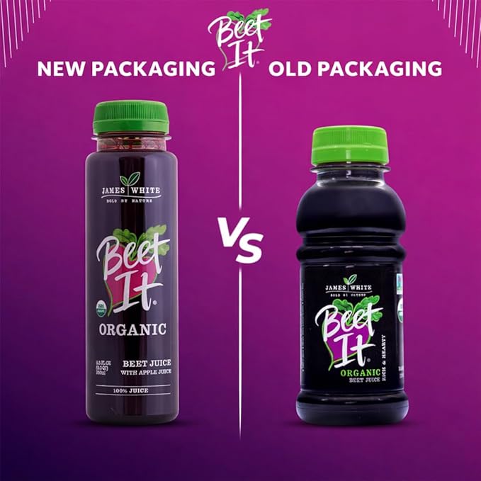 BEET IT Organic Beet Juice 8.5 Ounce (Pack of 12) GMO-Free 100% Natural Beet Juice Organic - Gluten Free No Added Sugar Not from Concentrate