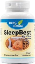 SleepBest - Night Time Herbs Sleep Support Supplement 90 Veg Capsules from