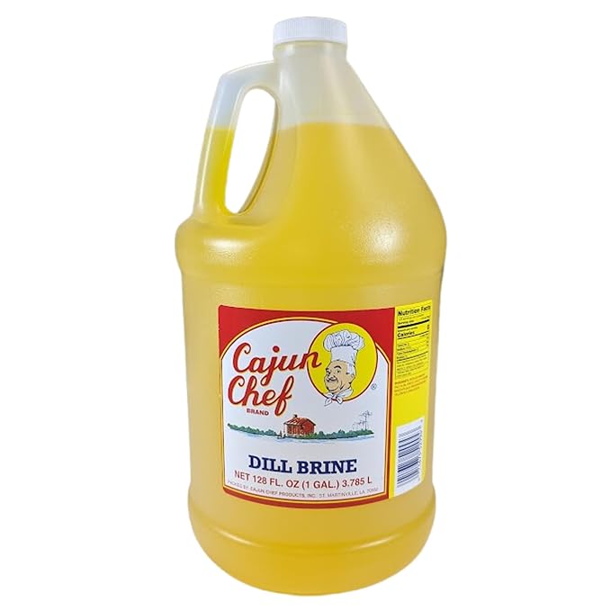 Cajun Chef Dill Brine - 1 Gallon - Perfect for Brining Relieves Muscle Cramps Bloody Mary's Hydration Recovery and More (1 Gallon (Pack of 1))