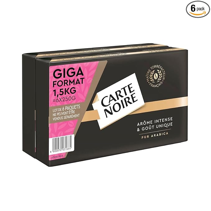Carte Noire arabica ground coffee 6 x 250 g medium roast