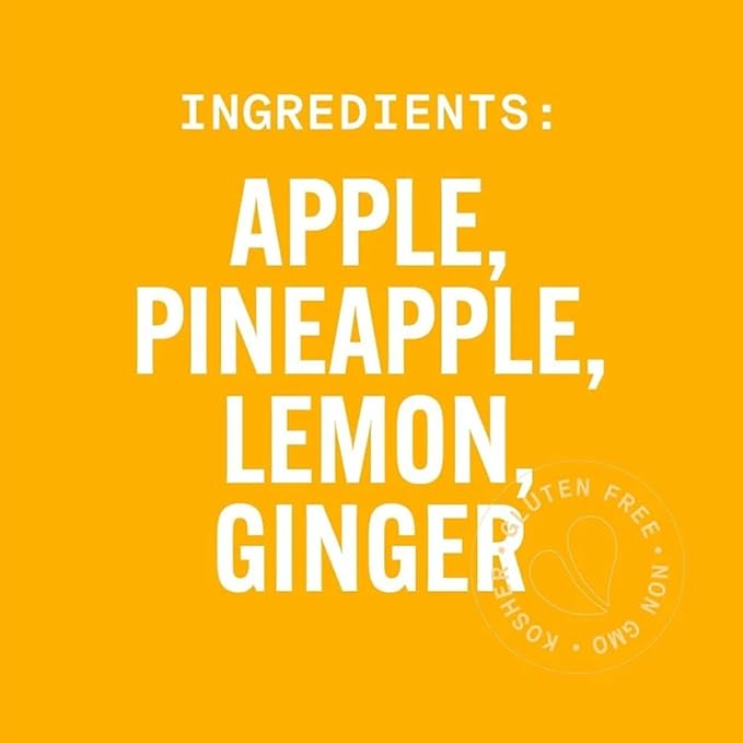 Pure Green Cold Pressed Juice - Soul Kick - Fresh Functional Blend with Apple Pineapple Lemon Ginger - Natural Gluten Free Non-GMO No Artificial Colors or Flavors - Made from Real Fruits &amp V