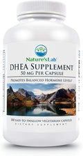 Nature's Lab DHEA 50mg Supplement - Promotes Balanced Hormone Levels Healthy Energy and Increased Mental Clarity* - 300 Capsules (10 Month Supply)