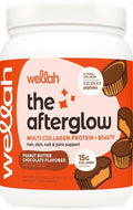 Wellah The Afterglow Multi Collagen Protein + Beauty (Peanut Butter Chocolate Flavored) 30 Servings