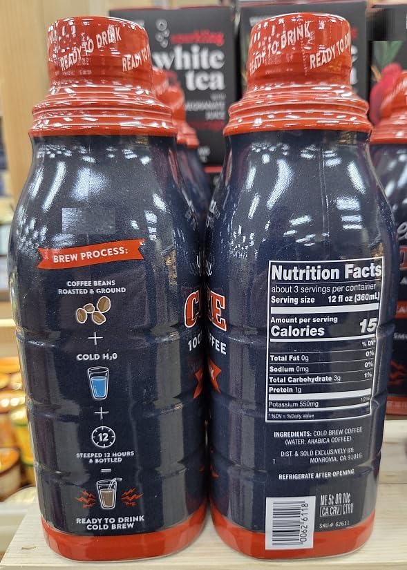 Trader Joe Cold Brew 100% Arabica Coffee Smooth &amp Bold 32fl oz 946ml (Two Bottles)