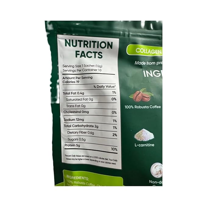 2 Packs FIT GUM Collagen Chia Coffee - 11 in 1 Coffee Mix (10 Sachets per Pack)