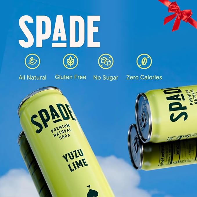 Spade Soda Yuzu Lime 12 fl oz (Pack of 12)