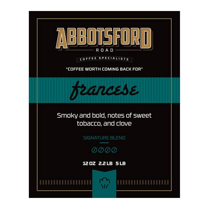 Abbotsford Road - Specialty Coffee Variety Pack Espresso Gourmet Roasted Coffee Beans Ideal for Cold Brew Drip Aeropress Pour Over or Percolator Includes Two 12oz Bags (Vivo | Francese Whole Be
