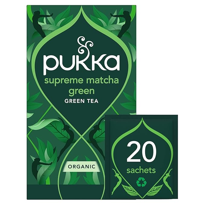 Pukka Tea Bags Organic (Three Ginger &amp Supreme Matcha Green) (2ea / 20ct) (Variety Pack)