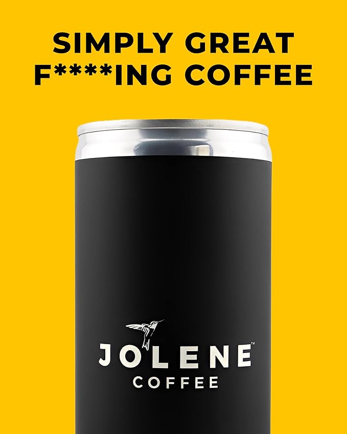 Jolene Coffee – Black Cold Brew | 8oz Cans | Smooth Bold Dairy-Free Gluten-Free Non-GMO (12 Cans Black Cold Brew)