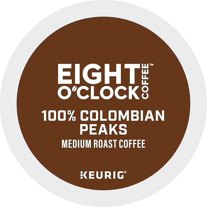 Eight O'Clock Coffee Colombian Peaks Single-Serve Keurig K-Cup Pods Medium Roast Coffee Pods 96 Count