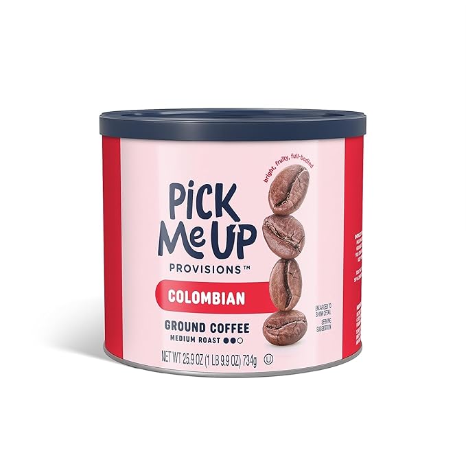 Pick Me Up Provisions Ground Coffee Medium Roast 25.9 oz Bag Smooth Everyday Coffee for Home &amp Office
