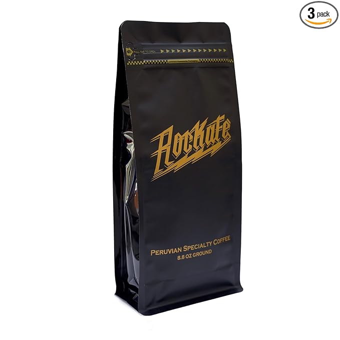 Rockafe Black - 8.8 oz Bag of Exquisite Peruvian Specialty Coffee - By Iky Store (Red and yellow Catuai) (3)