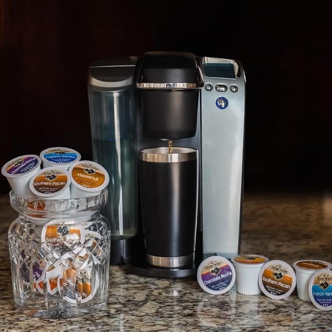 Roast Ridge Single Serve Coffee Pods for K-Cup Brewers Flavored Variety Pack Medium Roast 60 Count (20 each: Cinnamon Swirl Coconut Caramel Southern Pecan)
