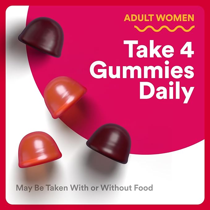 SmartyPants Organic Women's Multivitamin Gummies: Biotin Probiotics Methylfolate Omega 3 (ALA) Vitamin D3 C Vitamin B12 B6 A K &amp Zinc Inositol Gluten Free 120 Count (30 Day Supply)
