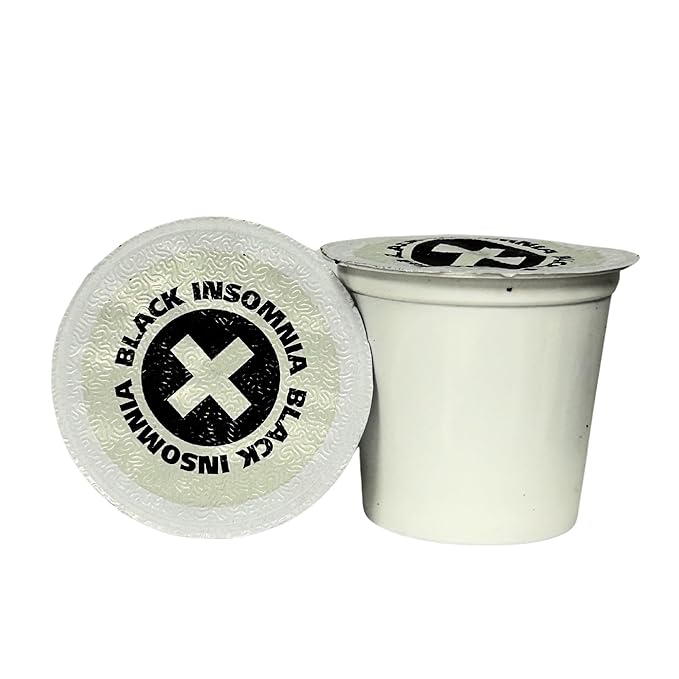 Black Insomnia Extreme Caffeine Coffee - World's Strongest Highly Caffeinated Coffee - Classic Roast Ground Bag &amp Single Serve Cups