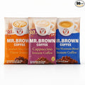 Mr. Brown Premium Instant Coffee Variety Pack - 3 Flavors (Blue Mountain Caramel Macchiato Cappuccino) - 90 Total 3-in-1 Coffee Mix Sachets - Sweet &amp Creamy