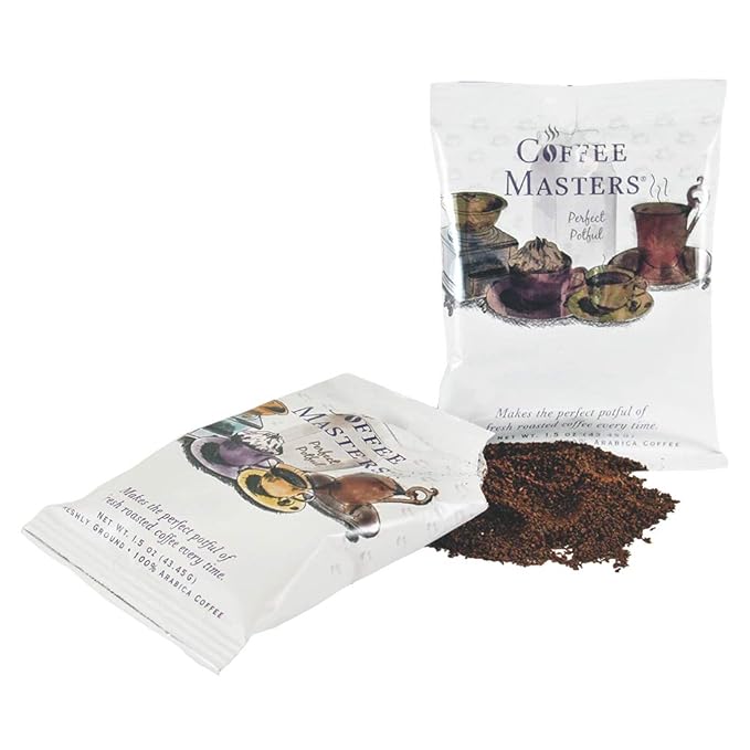 Coffee Masters Perfect Potful Mudslide Ground Coffee 1.5-Ounce Packets (Pack of 12)
