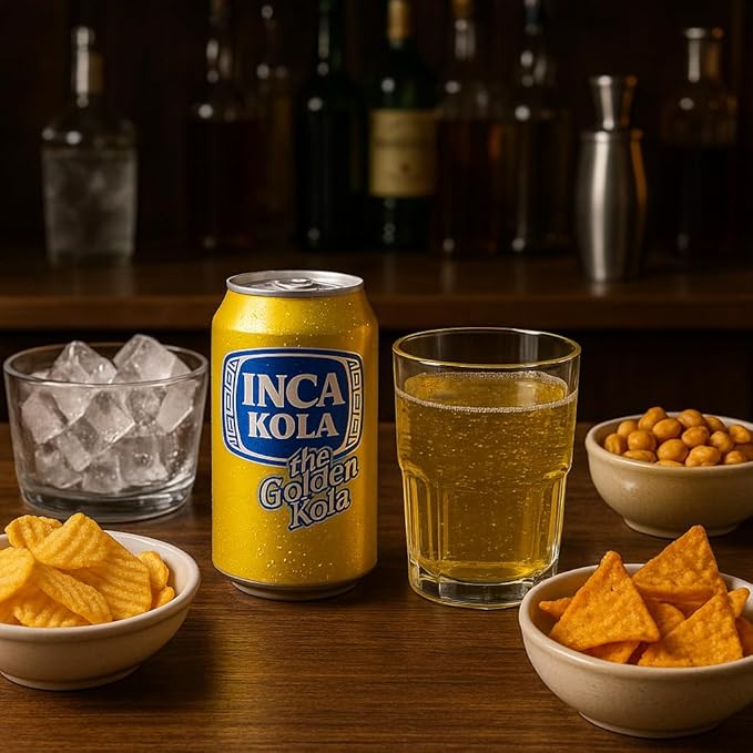 Inca Kola The Golden Kola – 12 fl oz Cans (Pack of 12) – La Kola Dorada – Peruvian Golden Soda – Carbonated Soft Drink with Unique Sweet Flavor – Imported Beverage