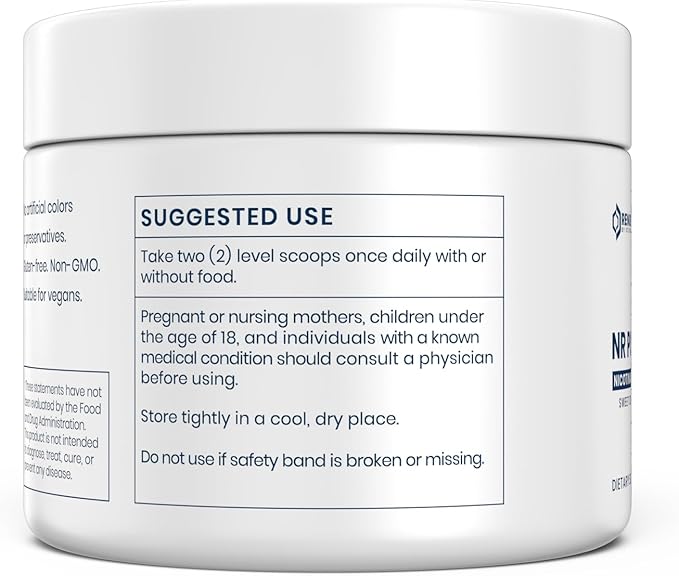 Renue By Science Nicotinamide Riboside | 1000mg Nicotinamide Powder - High Strength NR NAD Powder Sublingual Citrus Burst Flavor | Manufactured in The USA &amp Third-Party Tested | 60 Servings