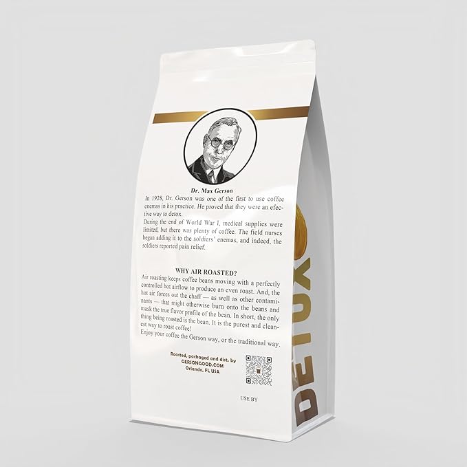 Coffee The Gerson Way - Ground Air Roasted Detox Enema Drinkable (16 oz LIGHT ROAST)