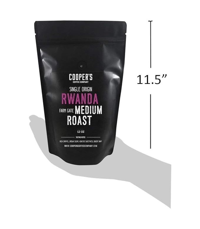Rwanda Full Bodied Medium Roast Coffee Beans Single Origin Whole Coffee Beans Gourmet Coffee - 5lb Bag
