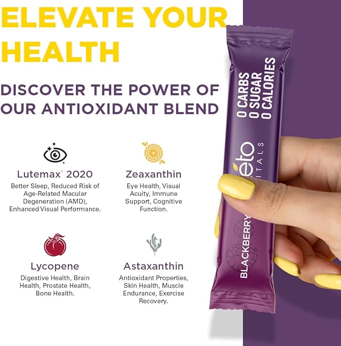 Keto Vitals Berry Electrolytes Powder Packets No Sugar | Keto Friendly Electrolytes Travel Packets | Variety Individual Stickpacks | Energy Drink Mix | Zero Calorie | Zero Carb (Berry Assorted 30)