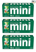 Mini 7up Sodas - 10 pack (3 cases of 10 packs for a total of 30 cans)