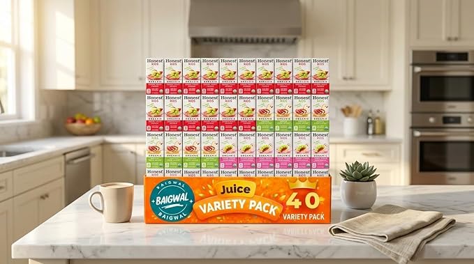 Variety Pack honest juice kids Assorted Organic Juice Drink 6 Fl Oz 40 Count