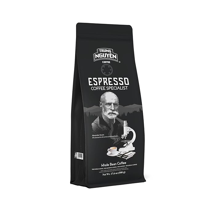 TRUNG NGUYEN LEGEND Espresso Specialist Arabica Coffee Bean - Bag 17.6 Oz/500gr Light Roast Whole Beans Full Coffee Beans Smooth and Balanced Taste