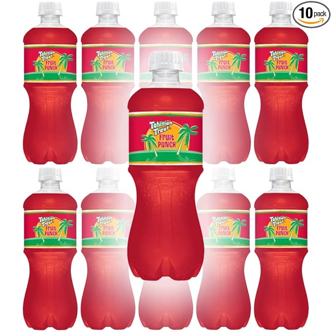 Tahitian Treat Fruit Punch Soda 20 Fl Oz Bottle (Pack of 10 Total of 200 Fl Oz)