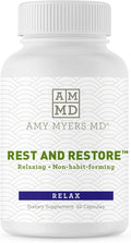 Amy Myers MD Rest and Restore - Supports Restful Sleep Sleep Cycle Balance &amp Overnight Rejuvenation - Non-Habit Forming - Gluten-Free - 60 Capsules (30 Servings)
