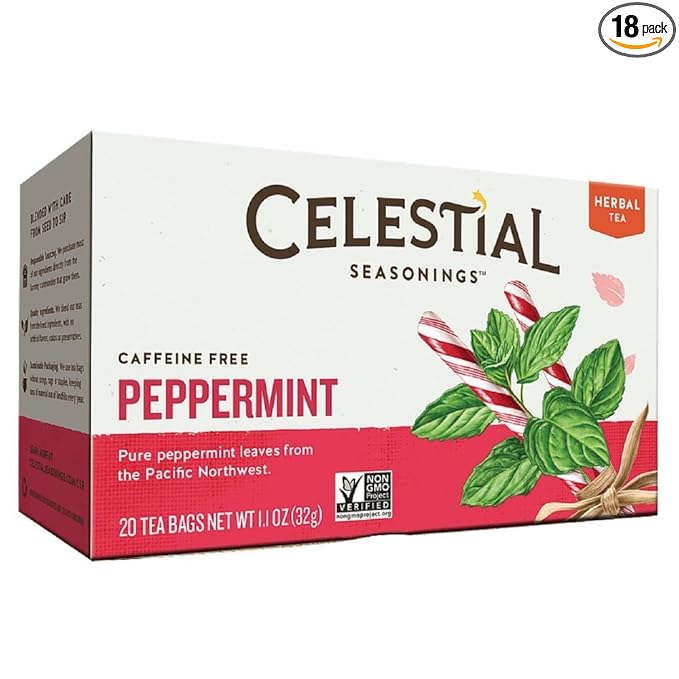 CELESTIAL SEASONINGS HERB TEAPEPPERMINT 20 TEA BAGS (Pack of 18)